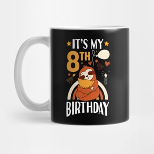 It's My 8th Birthday Sloth Mug